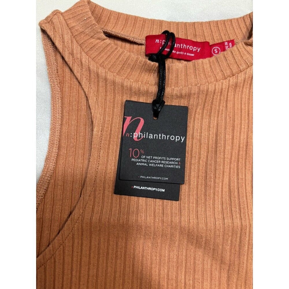 NWT Women’s n:philanthropy Soleri Top In Brown Cropped Tank Size Small MSRP $88 - Picture 6 of 9